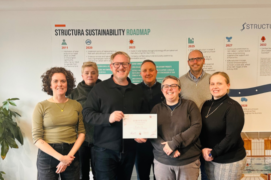 Neuro Inclusion team presents Certificate to Structura UK